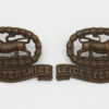 Pair of Leicestershire Regiment Officer's Service Dress Collar Badges