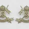 Pair of 9th Lancers Collar Badges - King's Crown