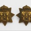 Pair of Victorian East Surrey Regiment Collar Badges