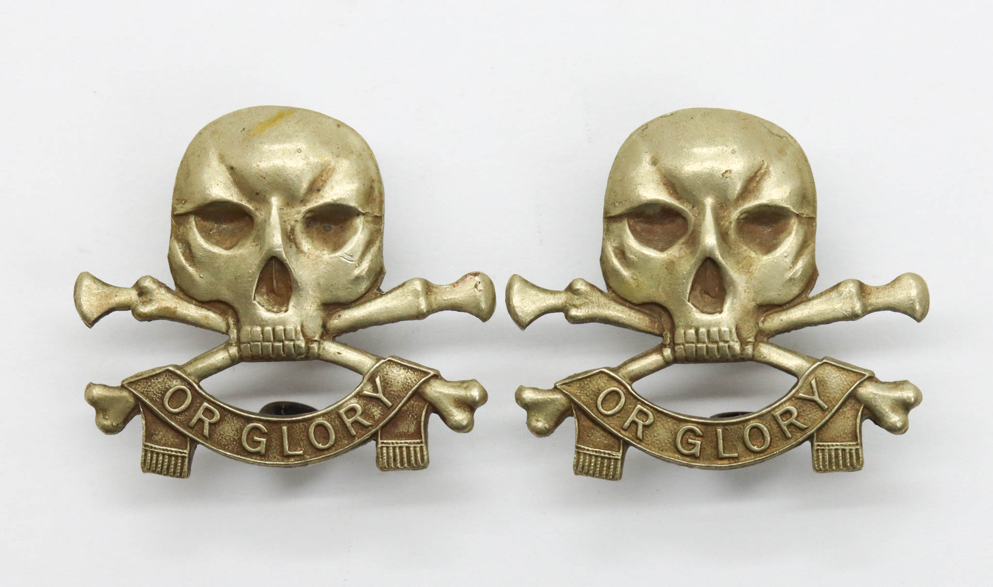 Pair of 17th/21st Lancers Collar Badges
