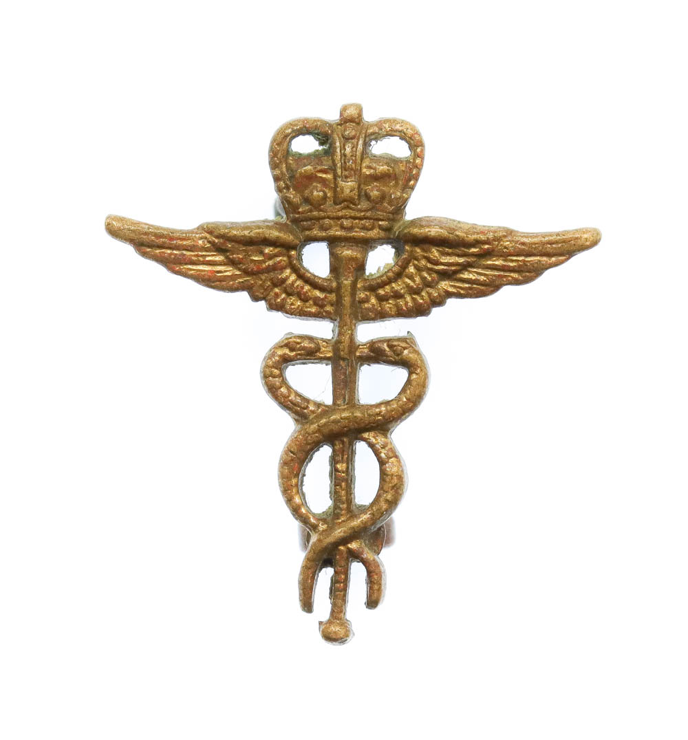 Royal Air Force (R.A.F.) Medical Branch Collar Badge - Queen's Crown