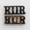 Pair of Royal Ulster Rifles (R.U.R.) Shoulder Titles