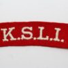 King's Shropshire Light Infantry (K.S.L.I.) Cloth Shoulder Title