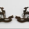 Pair of Royal Warwickshire Regiment Officer's Service Dress Collar Badges