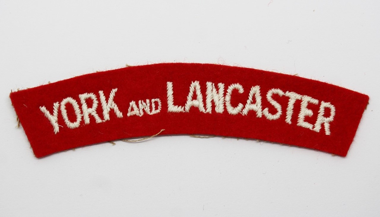 York And Lancaster Regiment (YORK AND LANCASTER) Cloth Shoulder Title