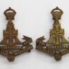 Pair of Yorkshire Regiment (Green Howards) Officer's Service Dress Collar Badges