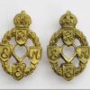 Pair of Royal Electrical & Mechanical Engineers (R.E.M.E.) Collar Badges - King's Crown (1st Pattern)