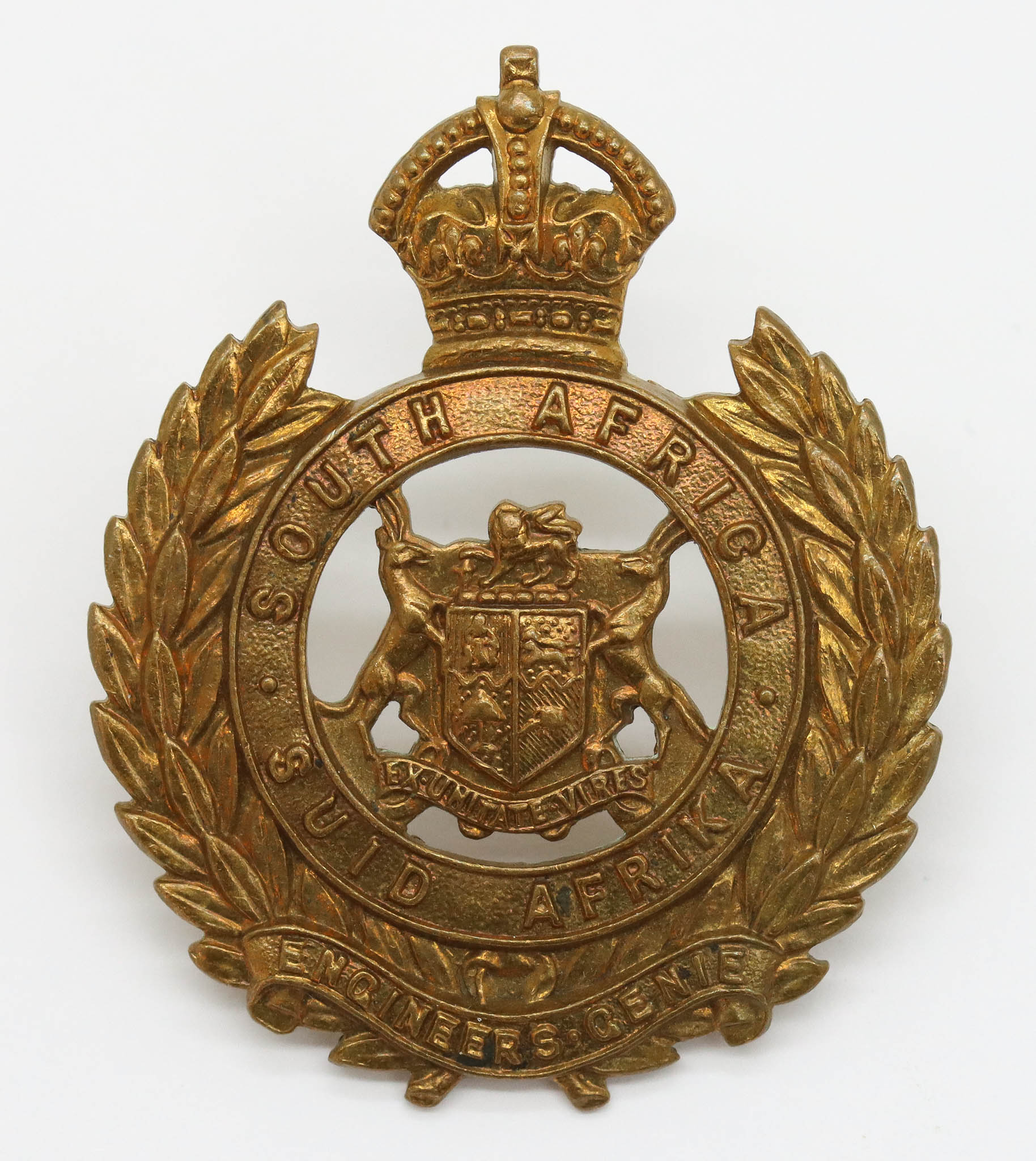 South African Engineers Cap Badge - King's Crown