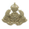 Derbyshire Yeomanry White Metal Collar Badge - King's Crown