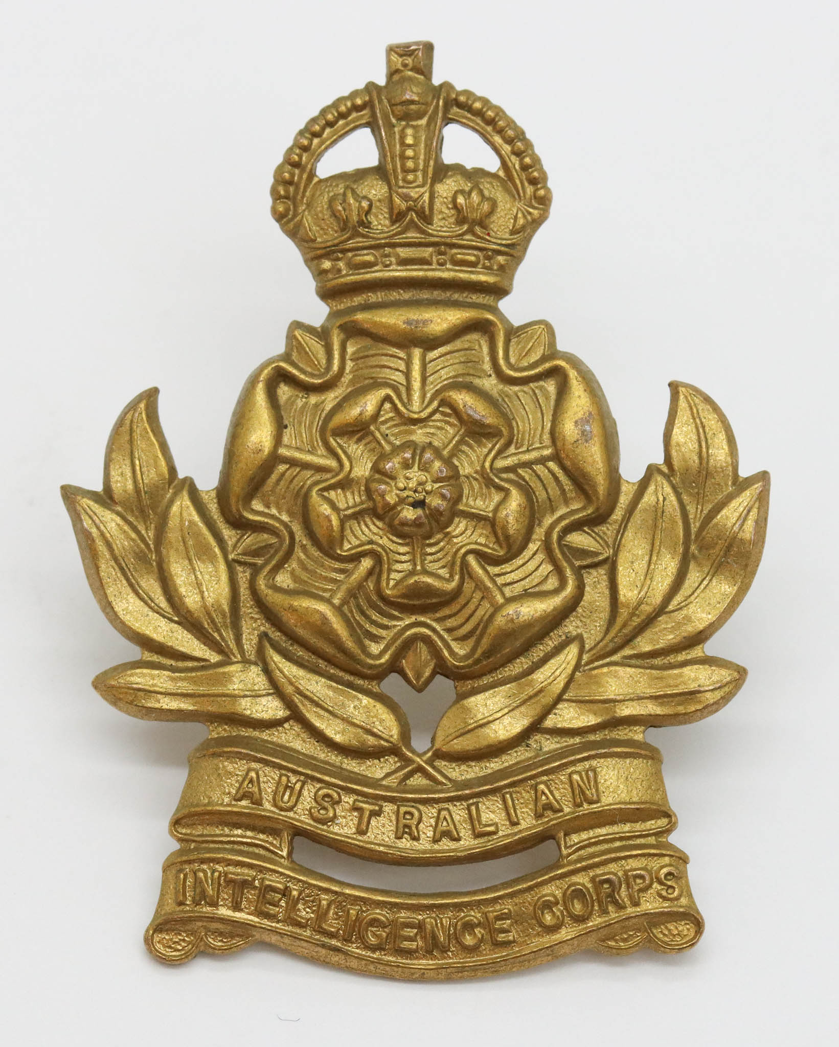 Australian Intelligence Corps Cap Badge - King's Crown