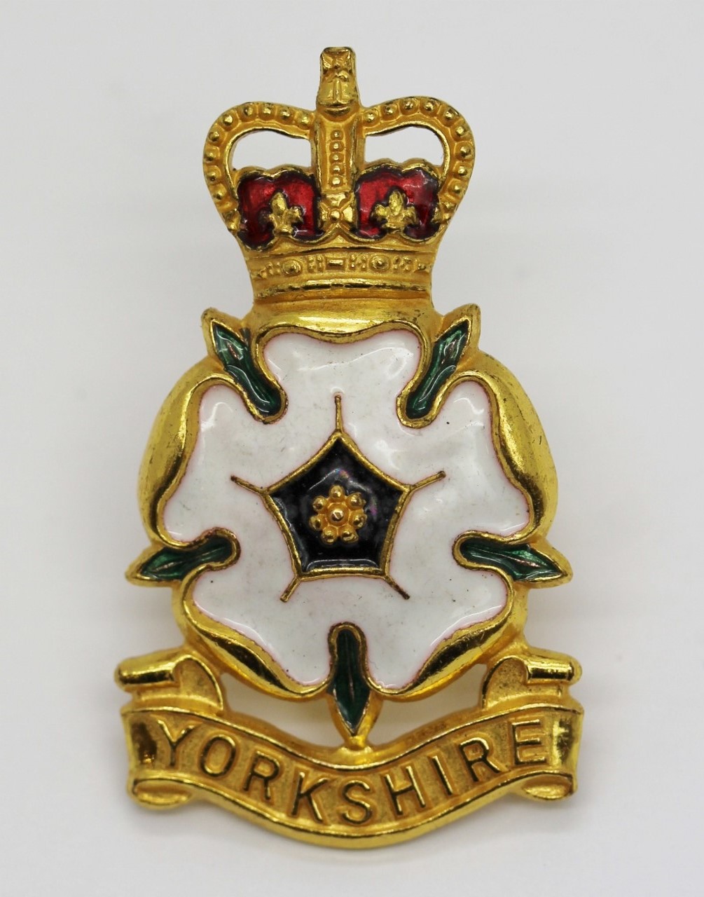 Yorkshire Brigade / Volunteers Officer's Enamelled Cap Badge