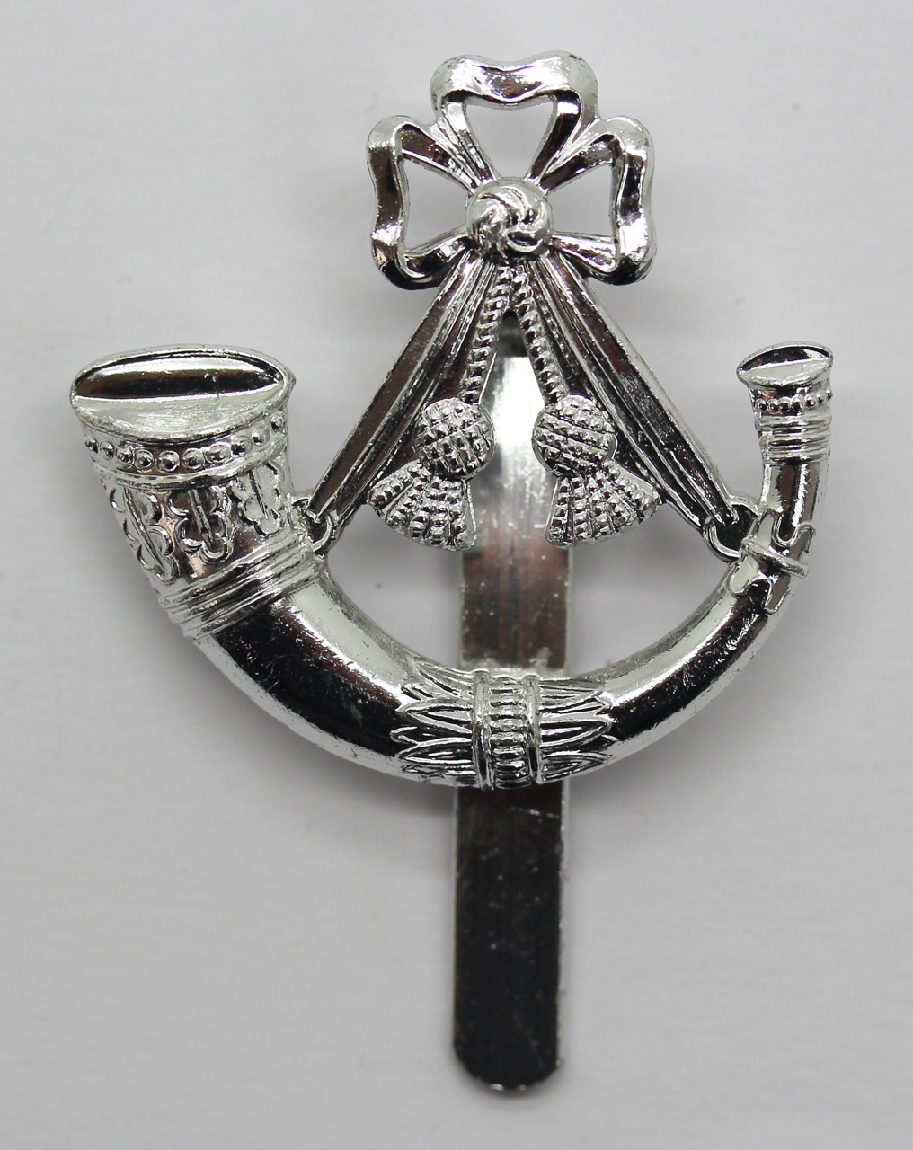 Light Infantry Anodised (Staybright) Cap Badge