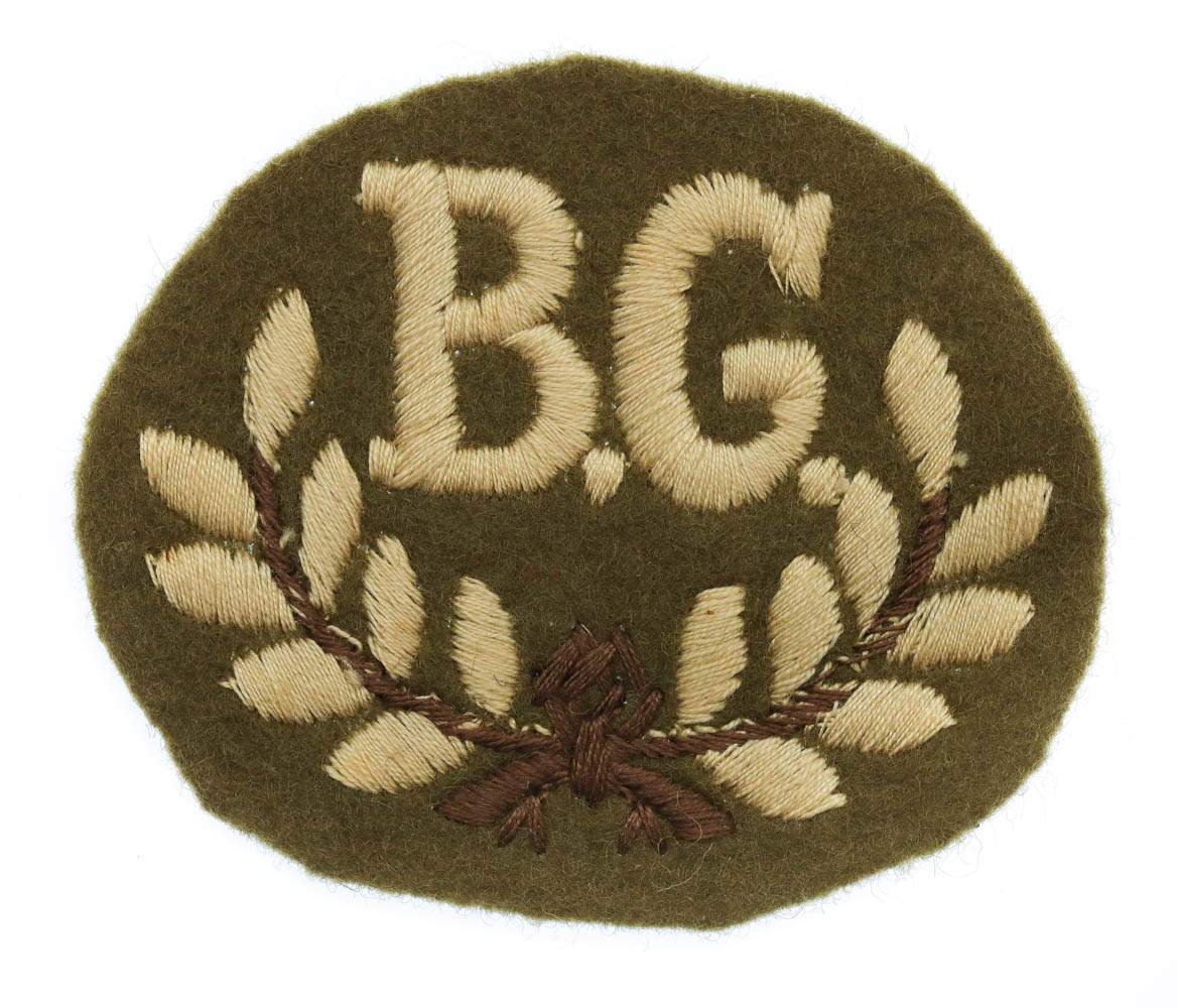 British Army Bren Gunner (B.G.) Cloth Proficiency Arm Badge