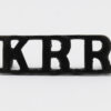 King's Royal Rifle Corps (K.R.R.) Shoulder Title