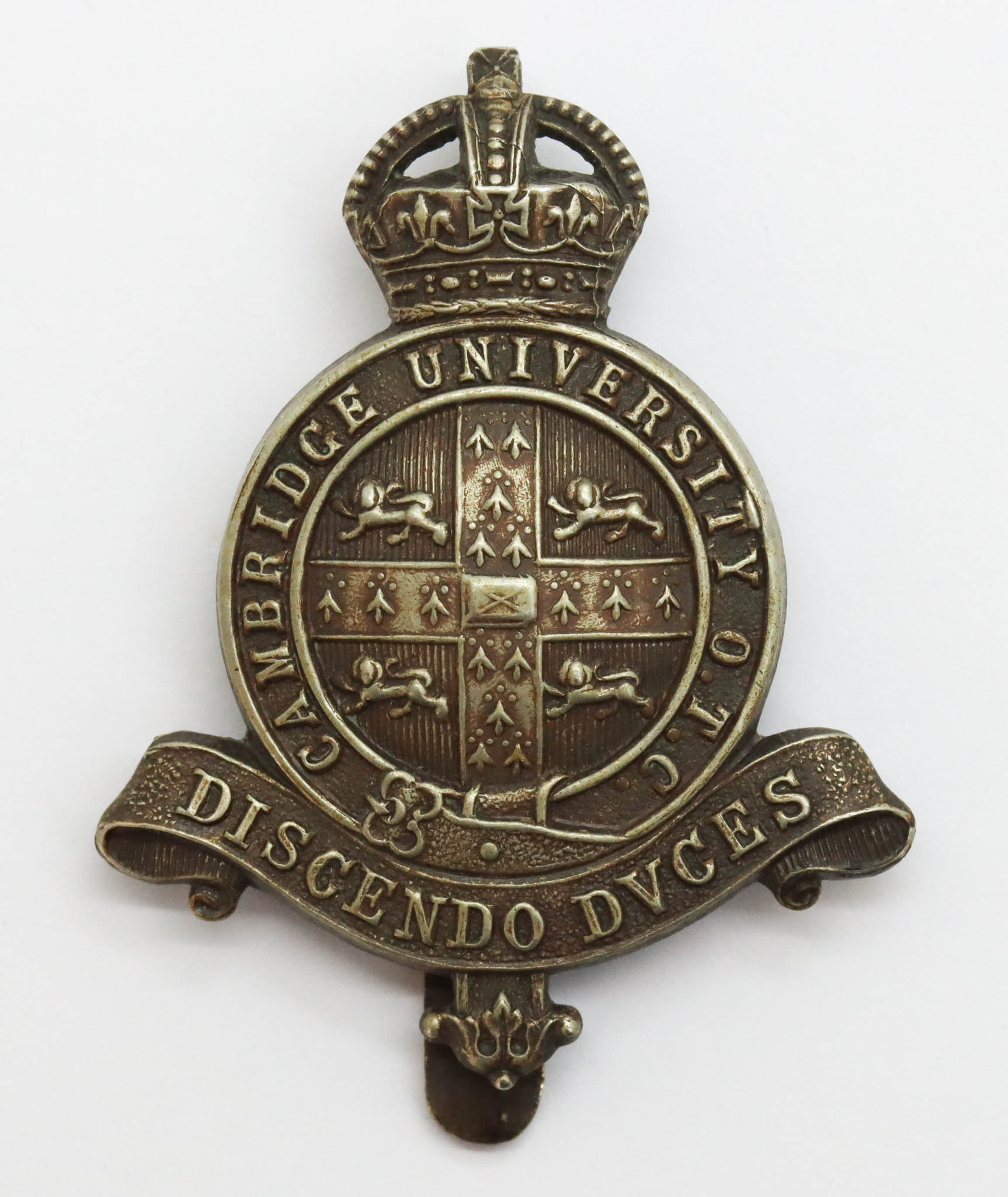 Cambridge University O.T.C. Cap Badge - King's Crown