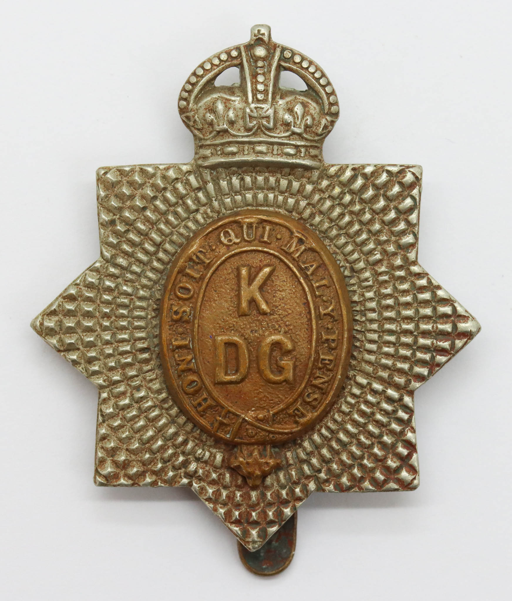 1st King's Dragoon Guards Cap Badge - King's Crown