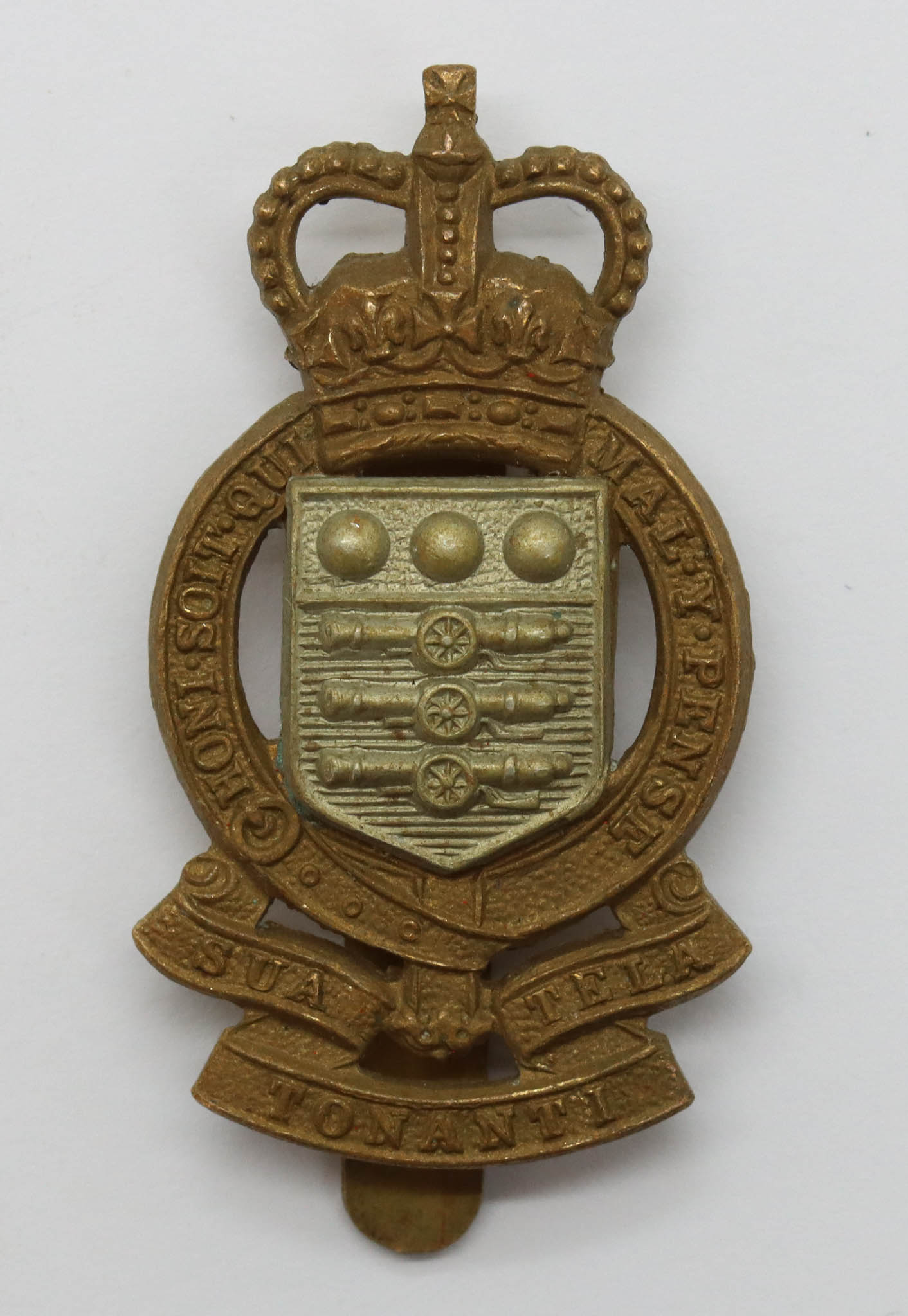 Royal Army Ordnance Corps (R.A.O.C.) Bi-metal Cap Badge - Queen's Crown