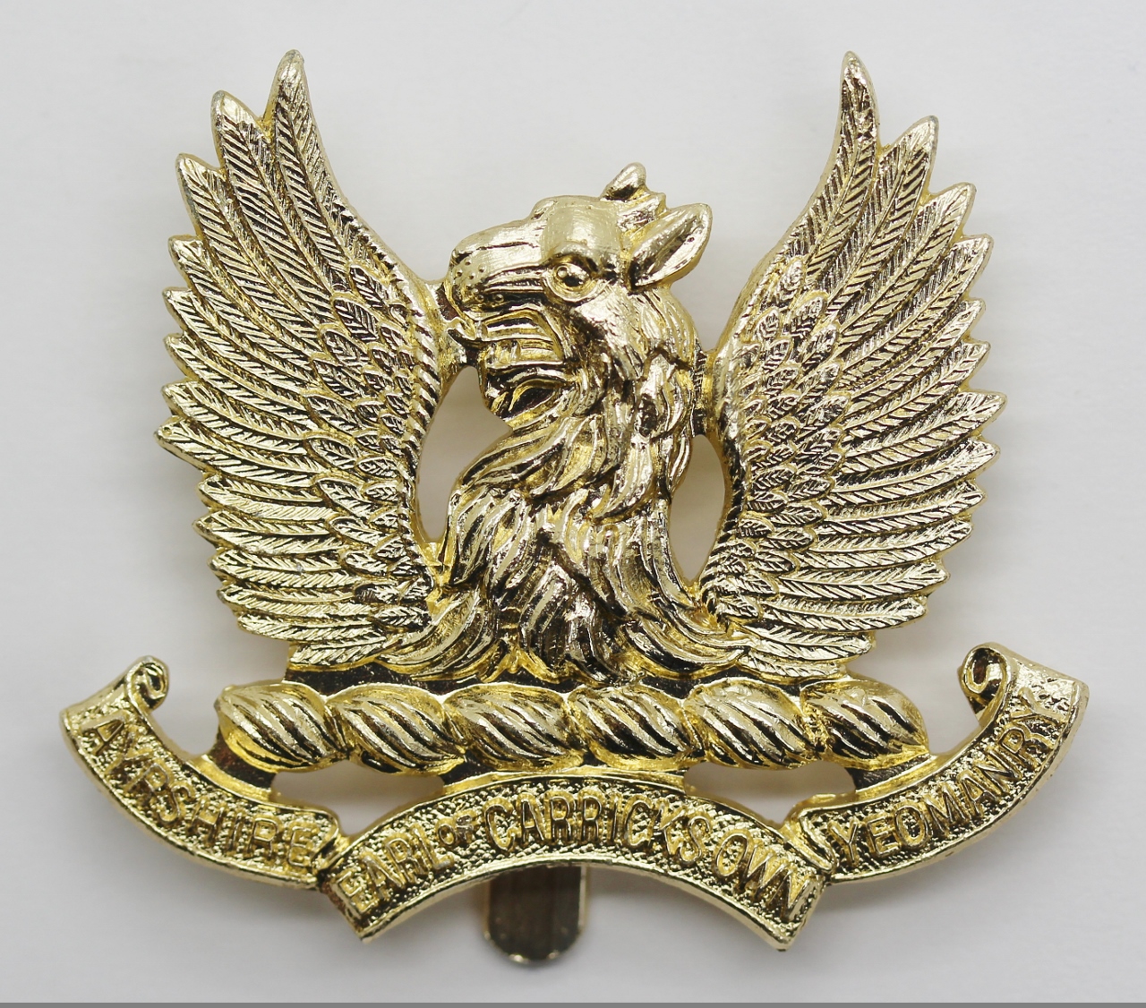 Ayrshire Yeomanry (Earl of Carrick's Own) Anodised (Staybrite) Cap Badge