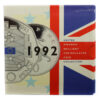 Royal Mint 1992 United Kingdom Brilliant Uncirculated Coin Collection with Rare Single European Market 50p Coin