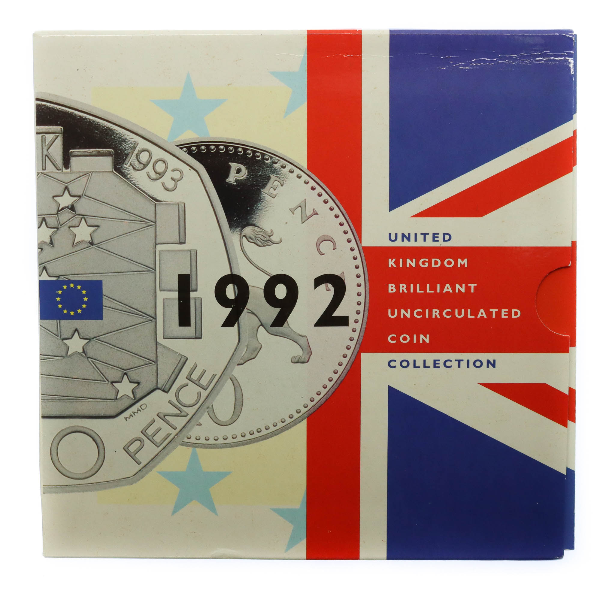 Royal Mint 1992 United Kingdom Brilliant Uncirculated Coin Collection with Rare Single European Market 50p Coin