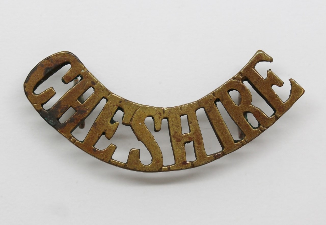Cheshire Regiment (CHESHIRE) Brass Shoulder Title