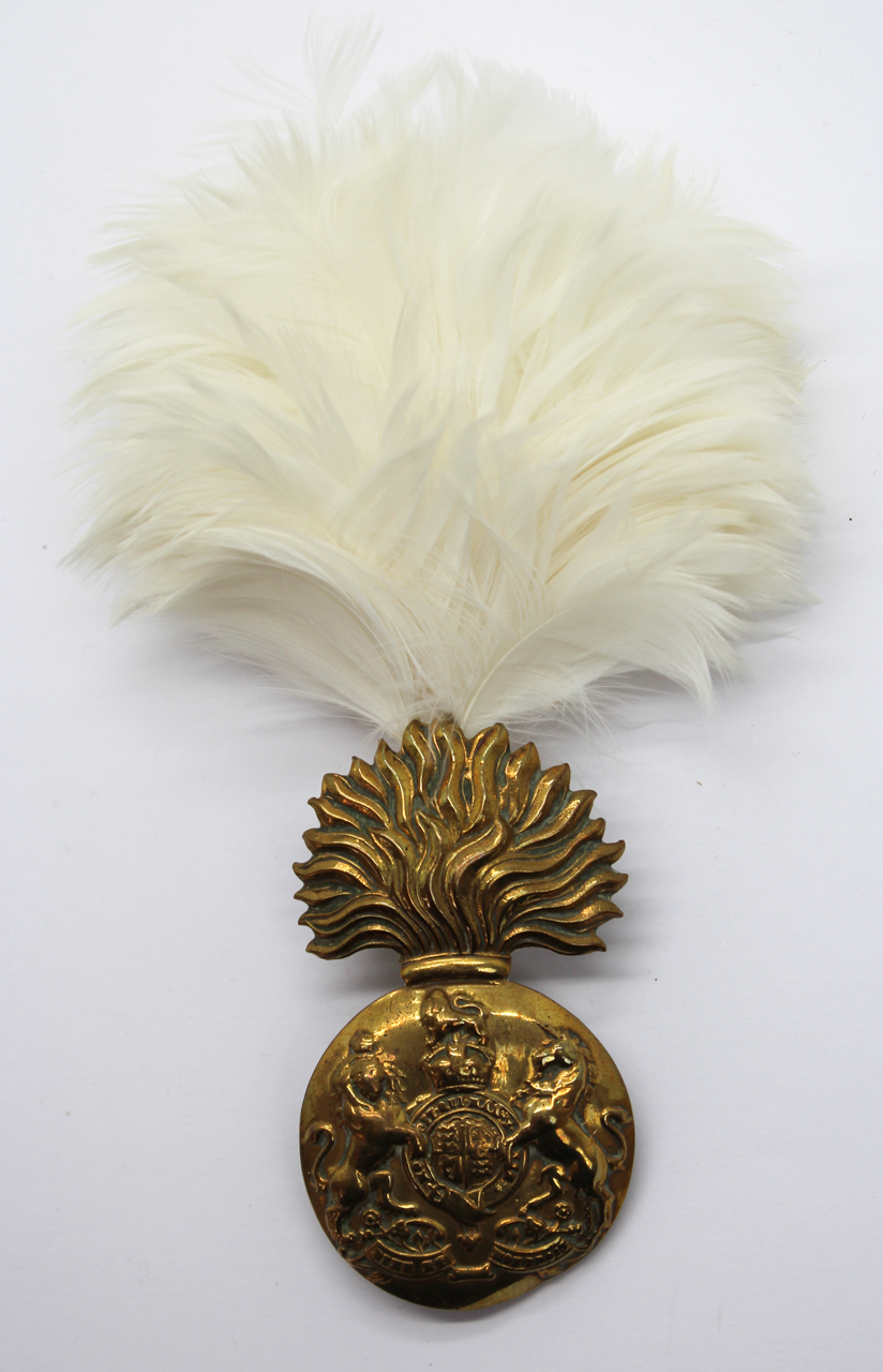 Royal Scots Fusiliers Cap Badge with Feather Hackle/Plume