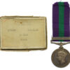 General Service Medal (Clasp - Palestine 1945-48) - W.O.II. T. Shaw, Royal Ulster Rifles