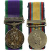 Campaign Service Medal (Clasp - Northern Ireland) and Gulf Medal (Clasp - 16 Jan to 28 Feb 1991) - Cpl. R. Kirby, Army Catering Corps
