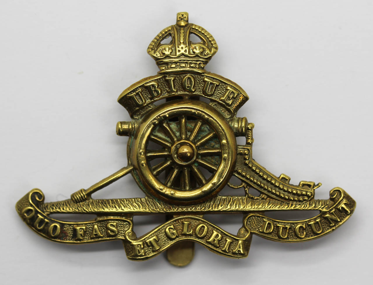 Royal Artillery (Revolving Wheel) Cap Badge - King's Crown