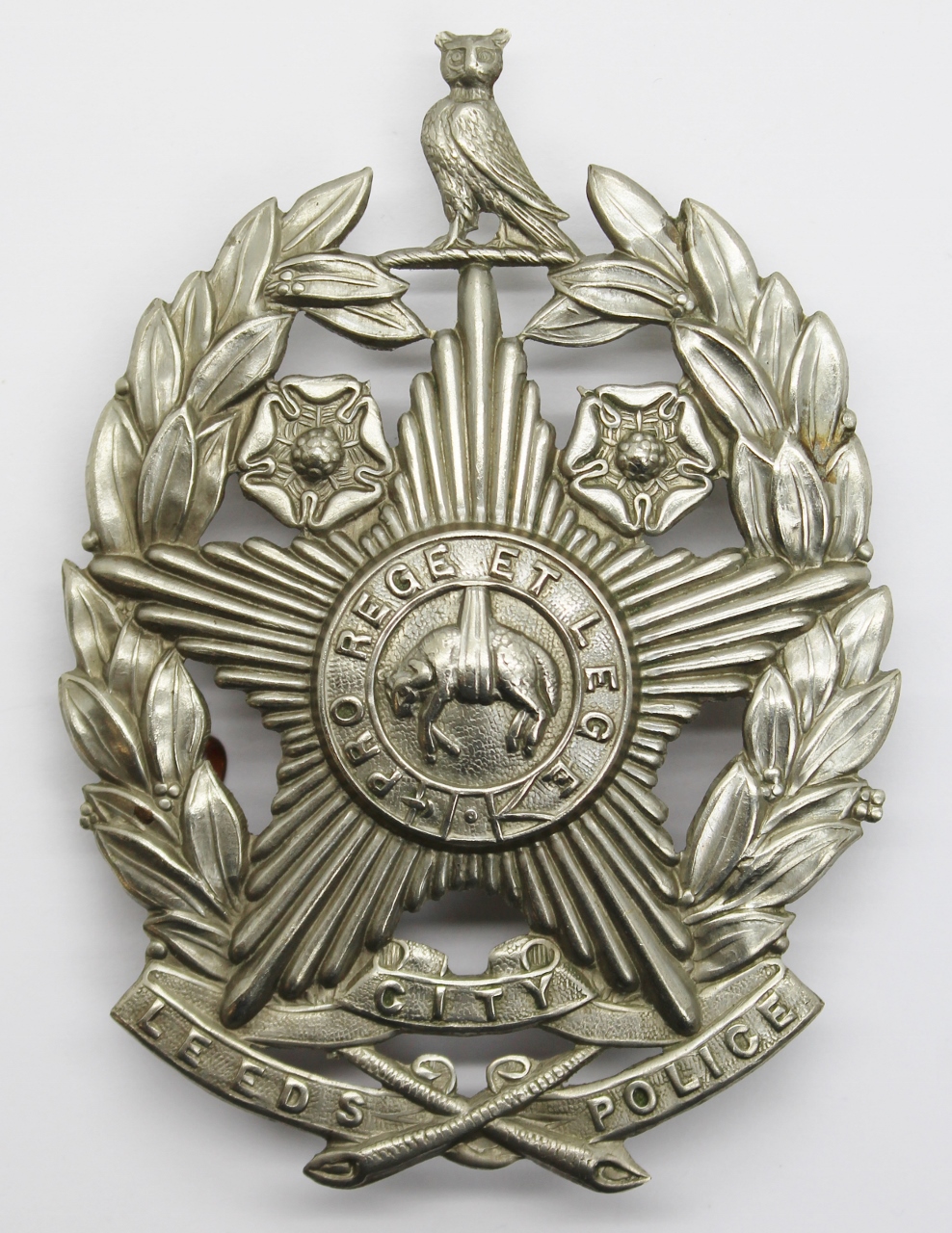 Leeds City Police Helmet Plate
