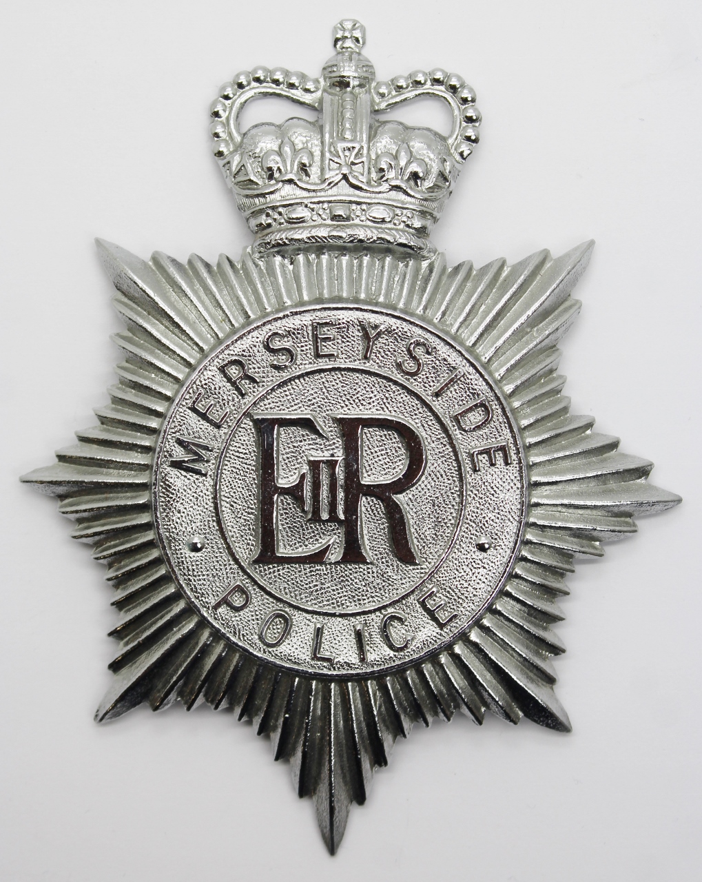 Merseyside Police Helmet Plate - Queen's Crown