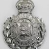 Guernsey Police Wreath Helmet Plate - King's Crown