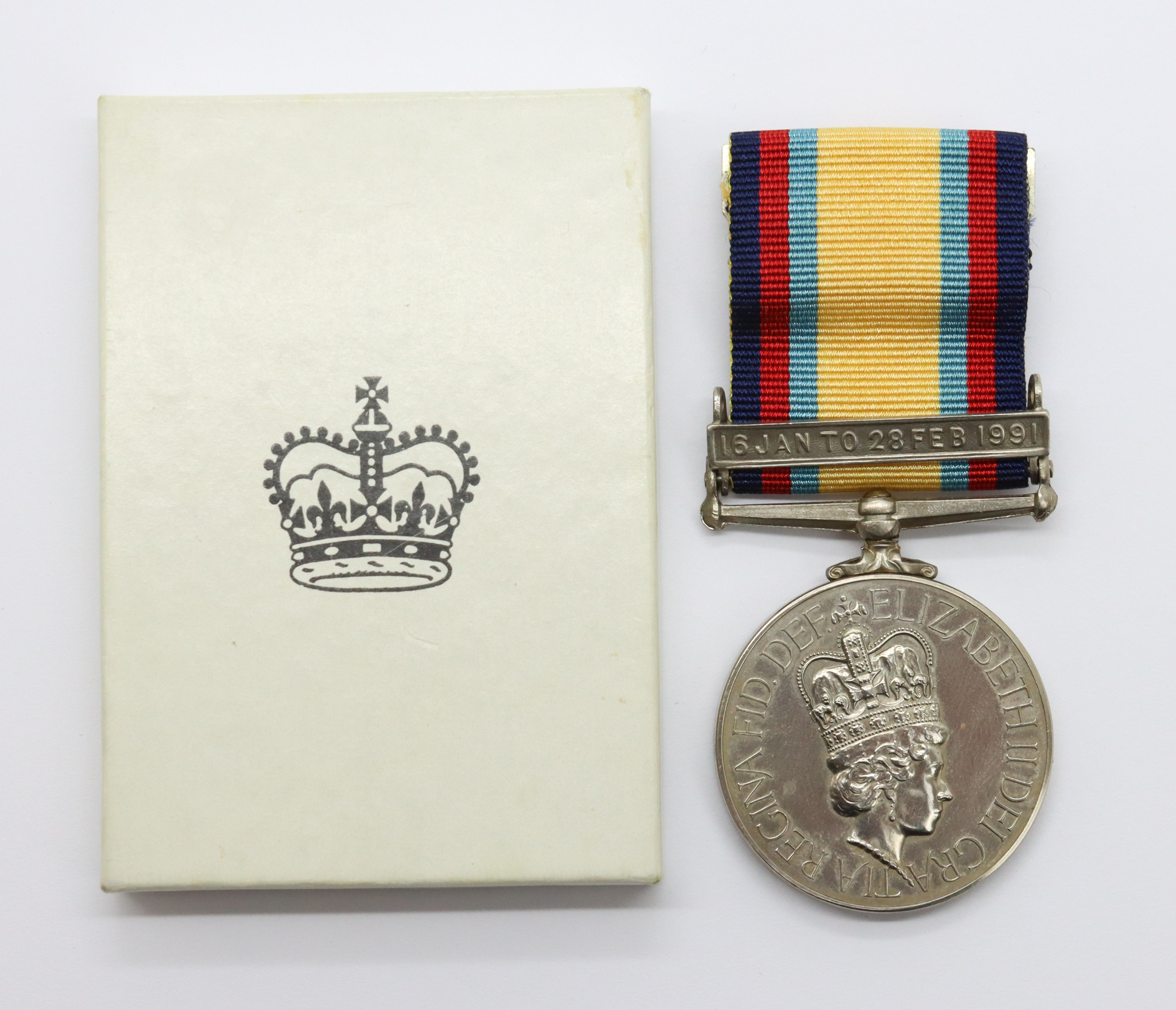 Gulf Medal 1990-1991 (Clasp - 16 Jan to 28 Feb 1991) - SG. I.C. Knapp, Special Military Charter 100 (Romanian Military Hospital)
