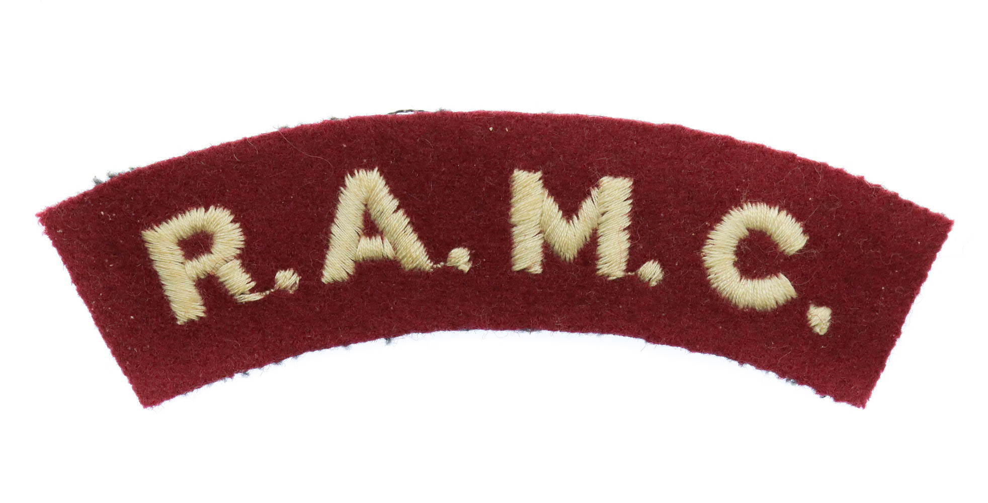 Royal Army Medical Corps (R.A.M.C.) Cloth Shoulder Title