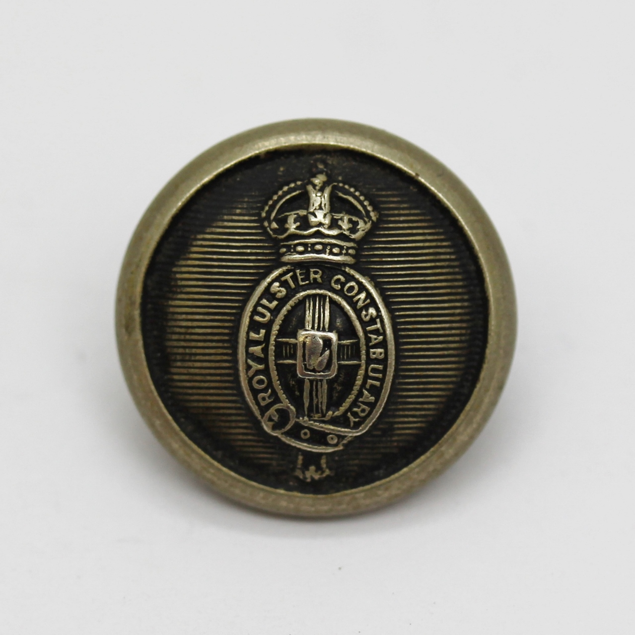Royal Ulster Constabulary Button - King's Crown with Red Hand of Ulster Centre (Small)