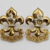 Pair of King's Regiment Bi-Metal Collar Badges