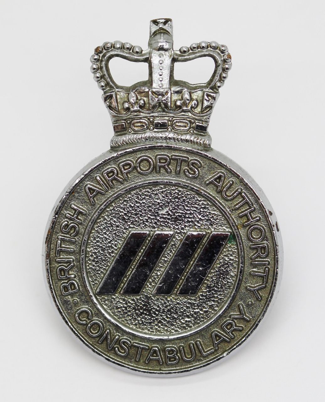 British Airports Authority Constabulary Cap Badge - Queen's Crown