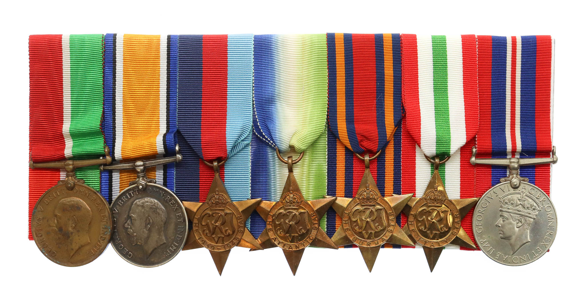 WW1 and WW2 Merchant Navy Medal Group of Seven - 2nd Engineer George Brade, Merchant Navy