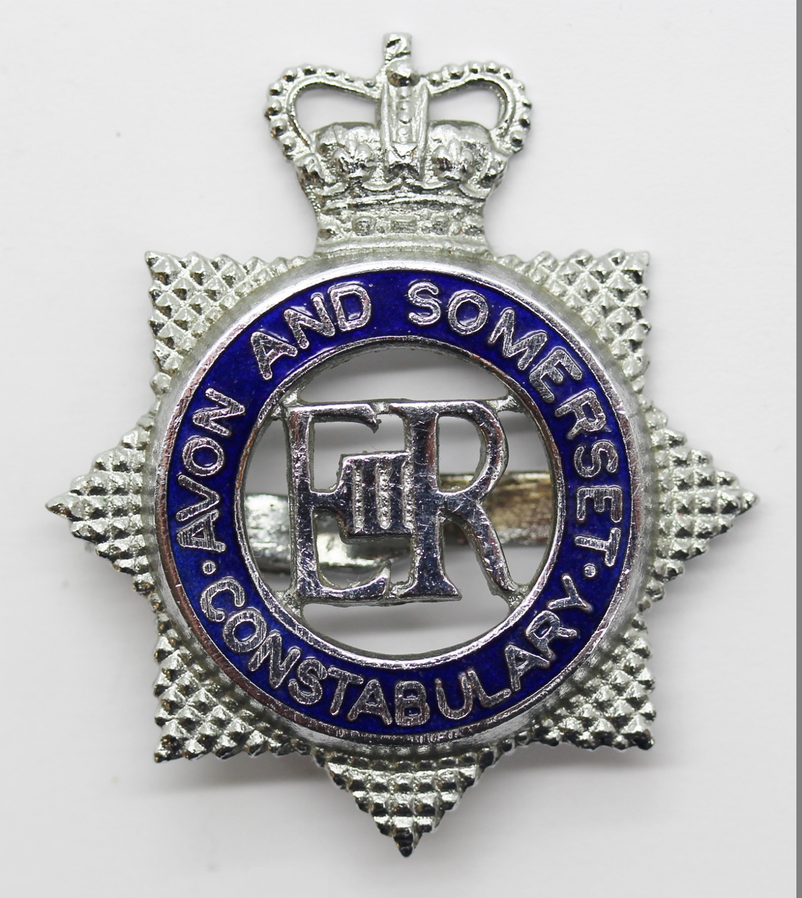 Avon and Somerset Constabulary Senior Officer's Enamelled Cap Badge - Queen's Crown