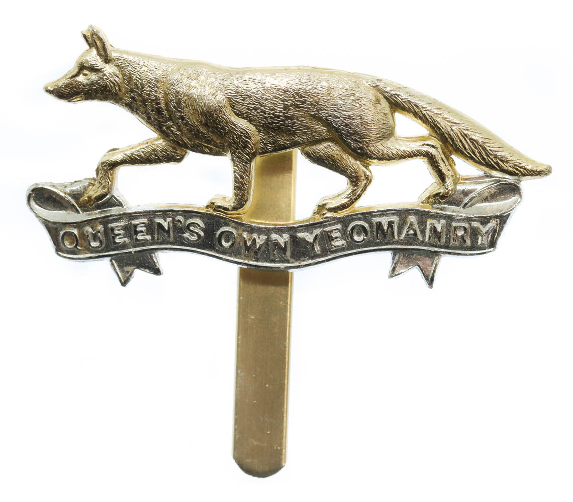 Queen's Own Yeomanry Anodised (Staybrite) Cap Badge
