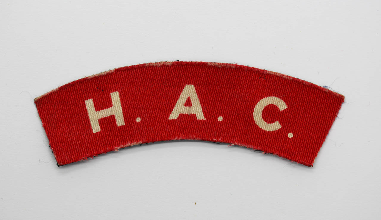Honourable Artillery Company (H.A.C.) WW2 Printed Shoulder Title