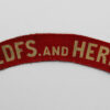 Bedfordshire & Hertfordshire Regiment (BEDFS. AND HERTS) WW2 Printed Shoulder Title