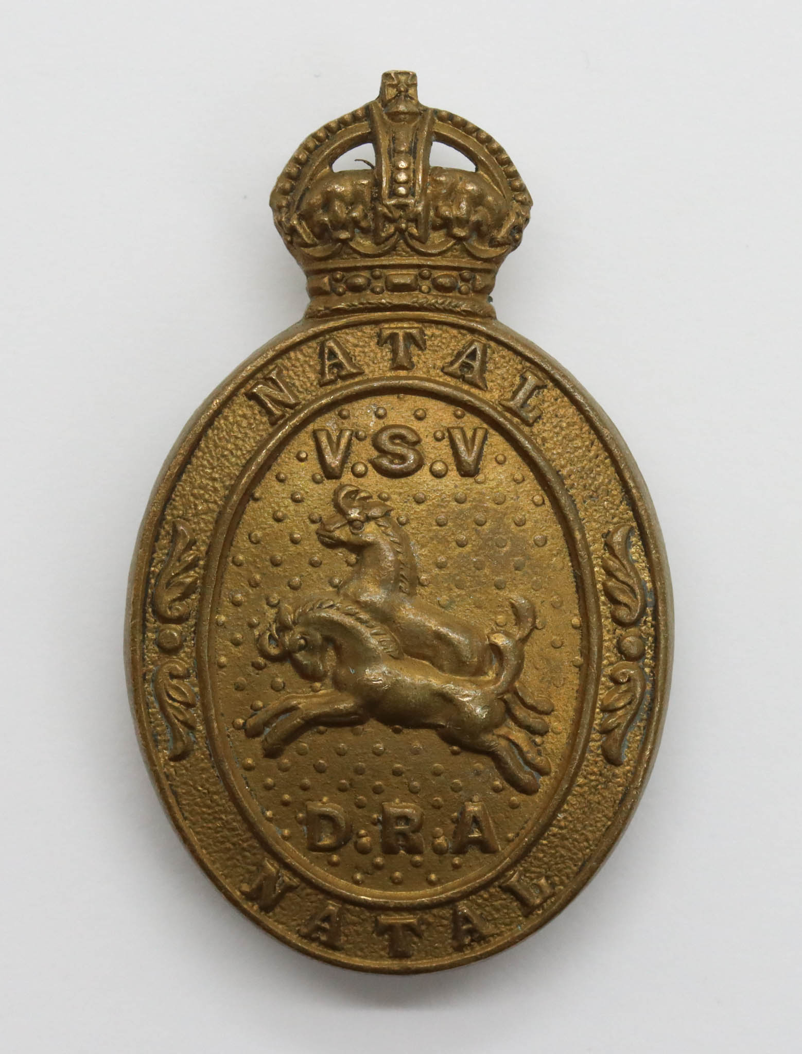 South Africa Natal Defence Rifle Association Cap Badge - King's Crown