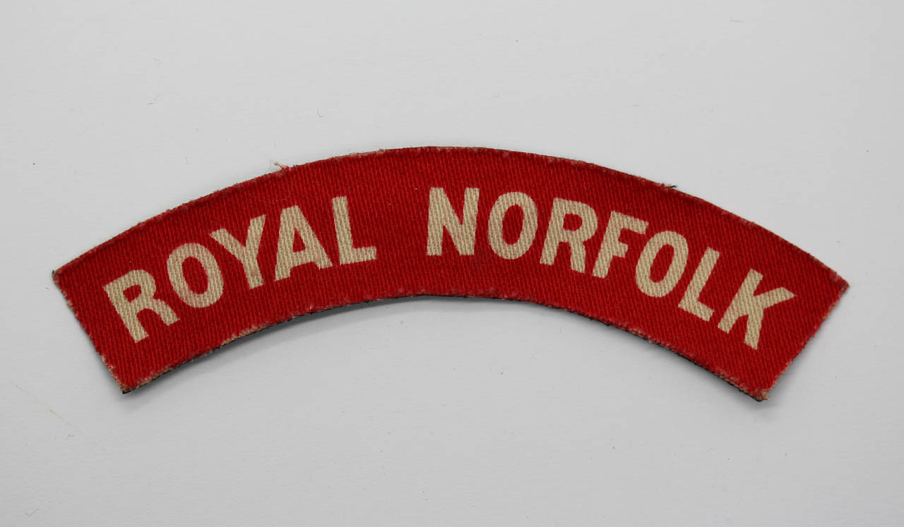 Royal Norfolk Regiment (ROYAL NORFOLK) WW2 Printed Shoulder Title