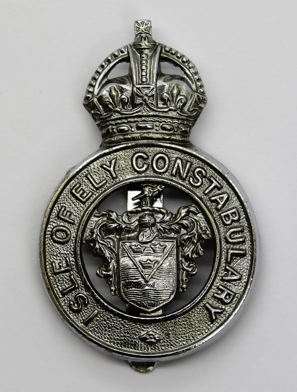 Isle of Ely Constabulary Cap Badge - King's Crown