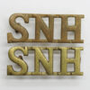 Pair of South Notts Hussars (S.N.H.) Shoulder Titles