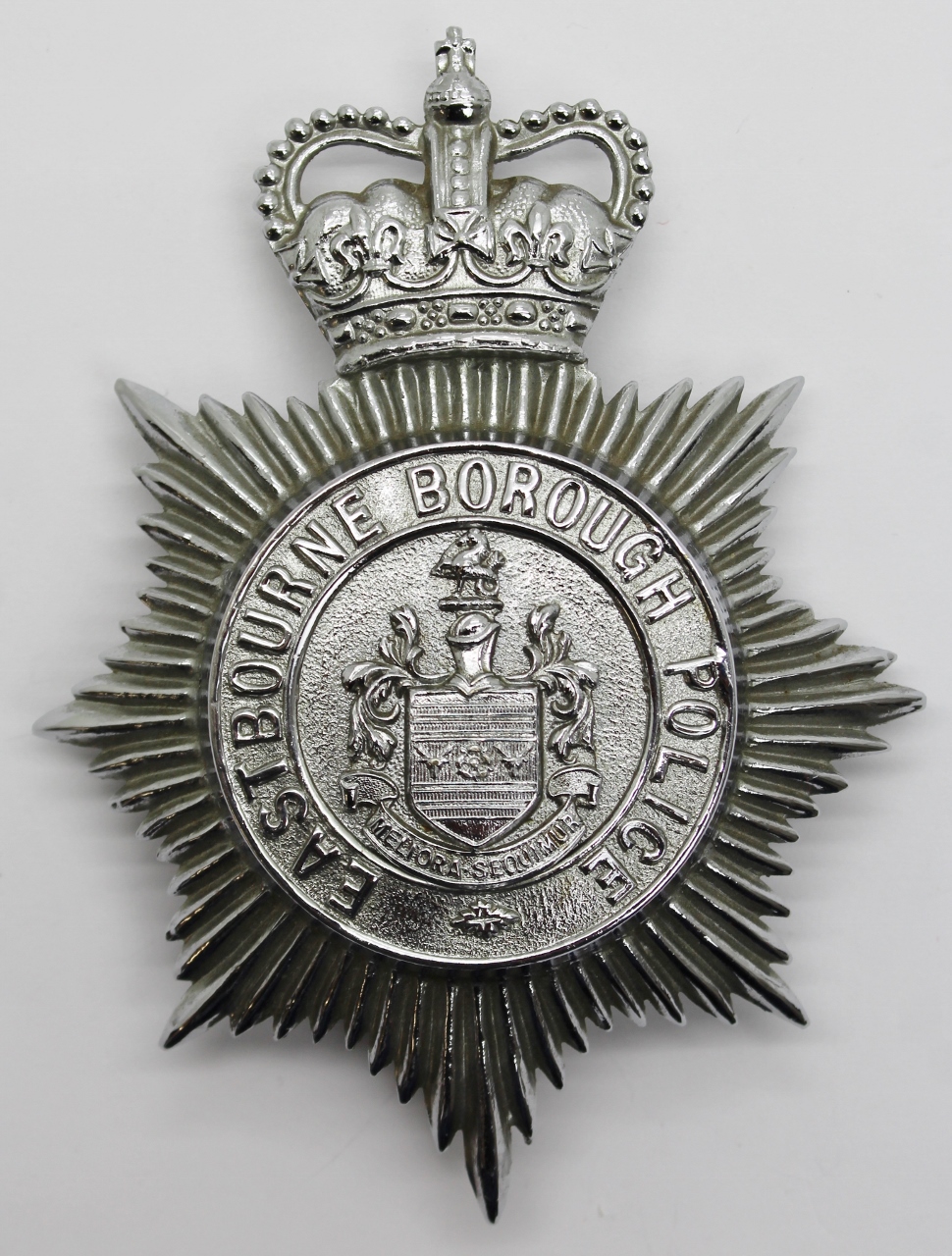 Eastbourne Borough Police Helmet Plate - Queen's Crown