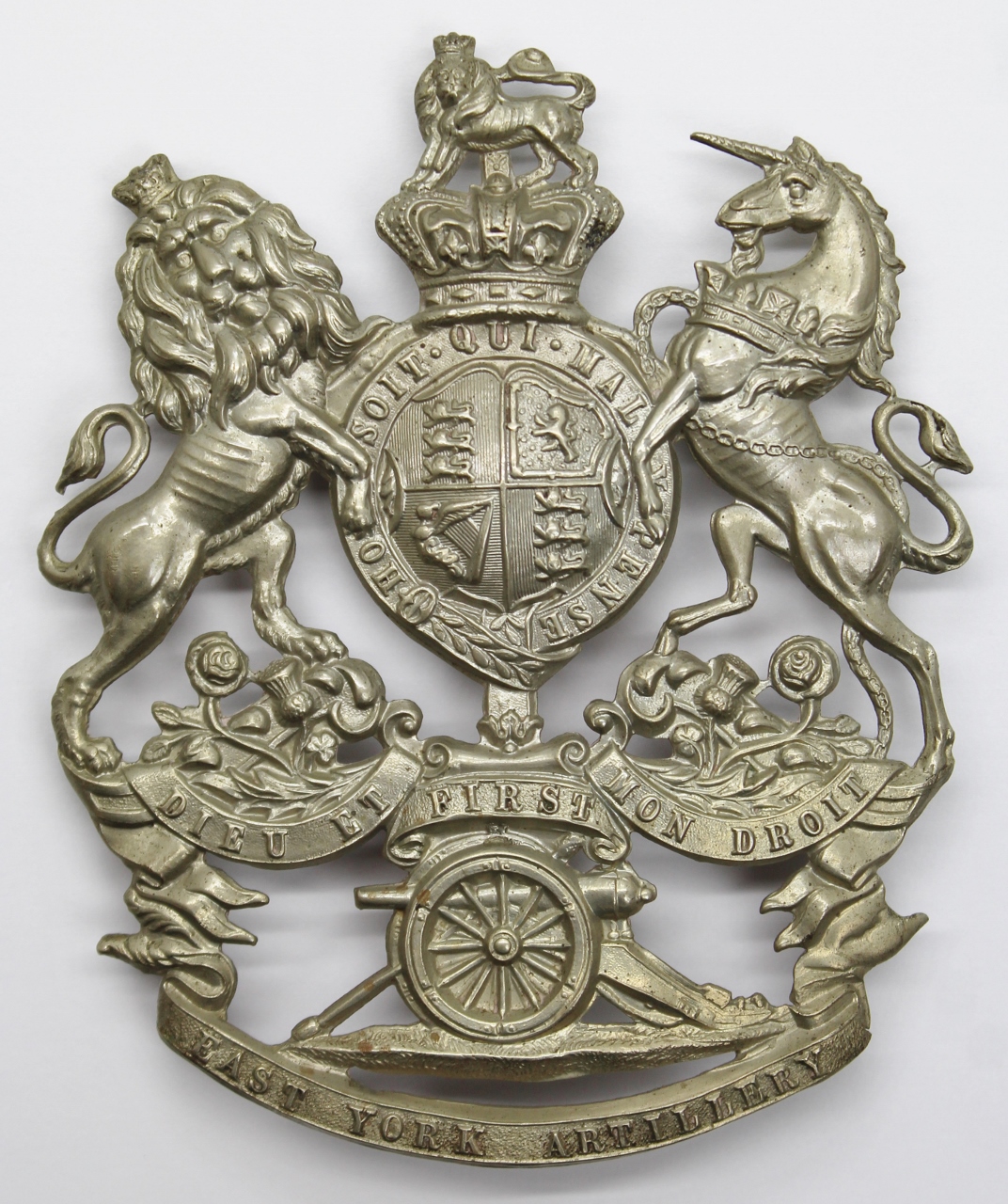 Victorian First East York Artillery Volunteers Helmet Plate