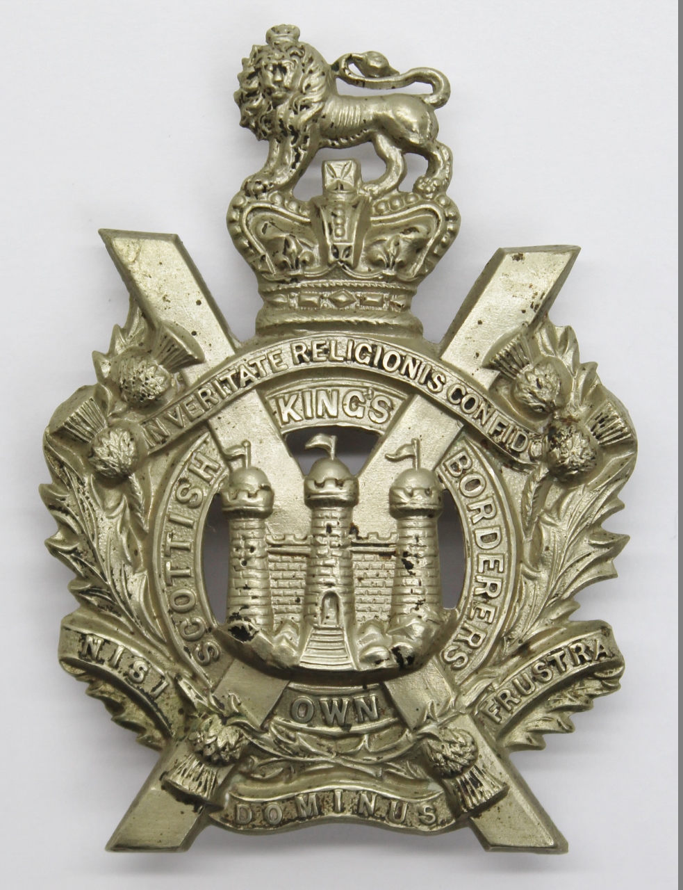 Victorian King's Own Scottish Borderers (K.O.S.B.) Helmet Plate Centre