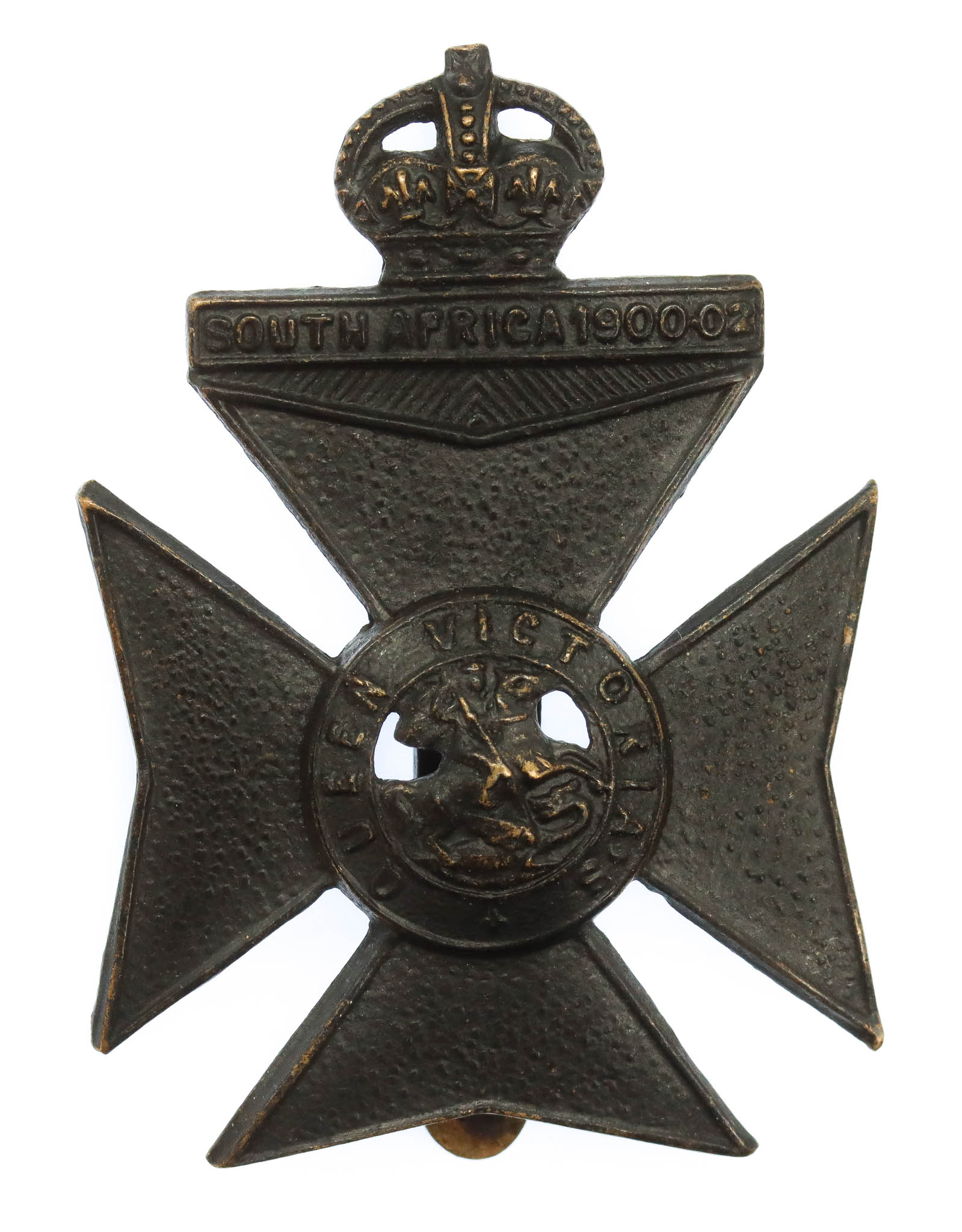 9th County of London Bn. (Queen Victoria Rifles) London Regiment Cap Badge - King's Crown